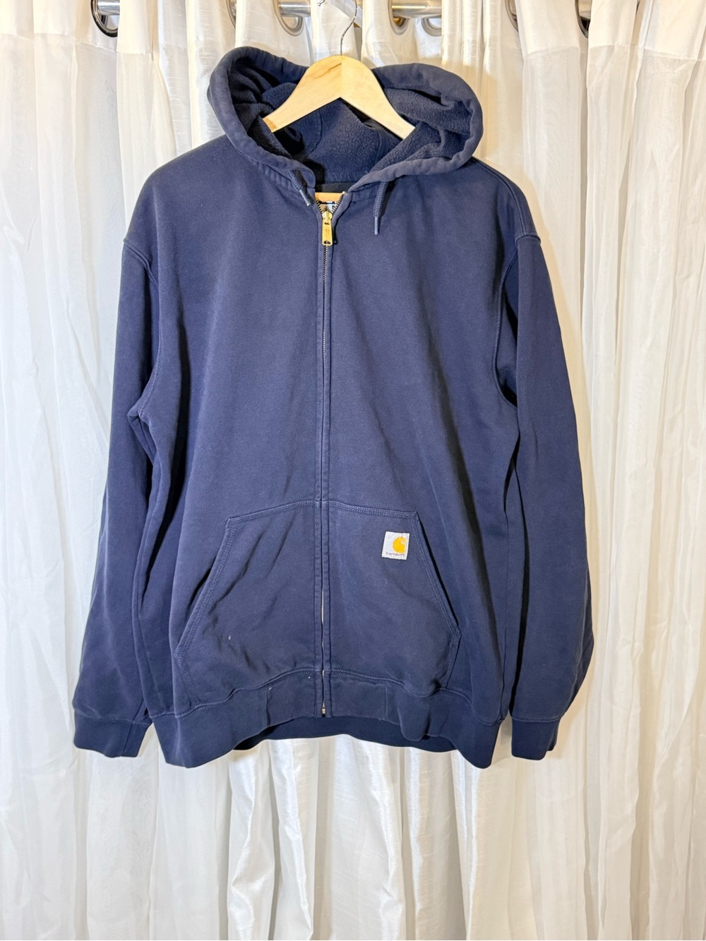 Carhartt Kids Navy Full-Zip Hooded Jacket